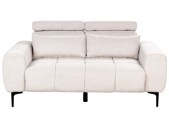 Beige fabric 2-seater sofa with modern design