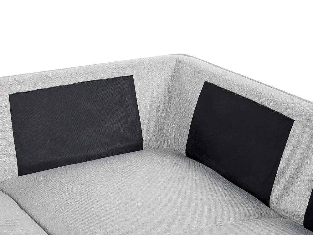 Corner Sofa 3 Seater Linen Light Grey Left Hand Gotthold