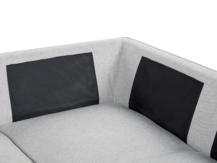 Corner Sofa 3 Seater Linen Light Grey Left Hand Gotthold
