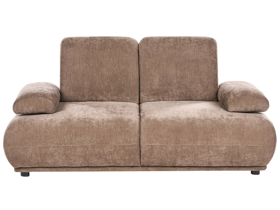 Brown sofa on a white background