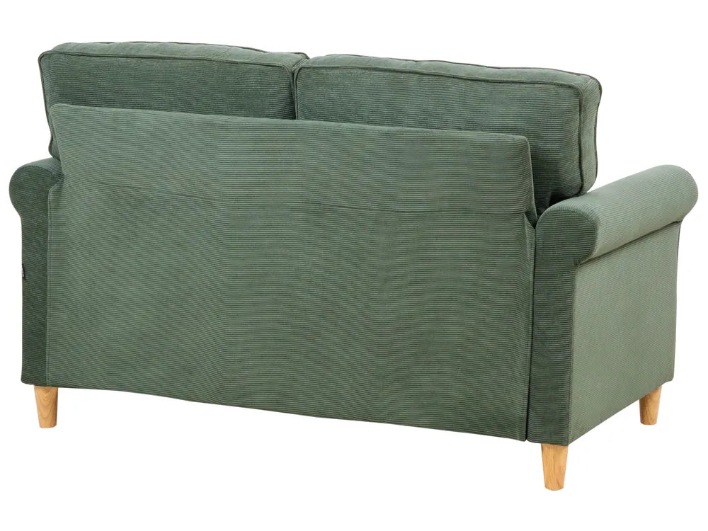 Sofa 2 Seater Corduroy Dark Green Dopely