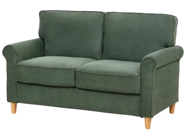 Sofa 2 Seater Corduroy Dark Green Dopely