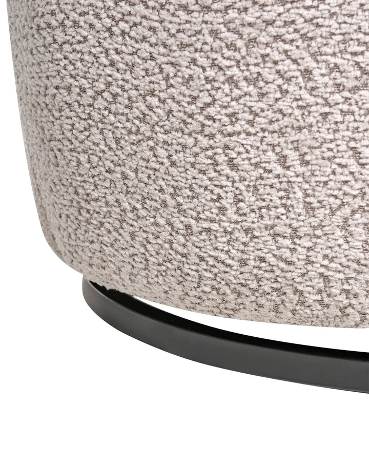 Swivel Armchair Chenille Beige Avelina