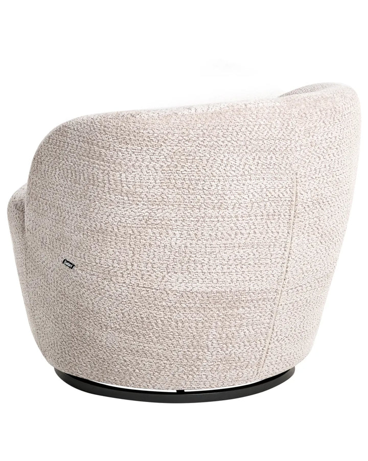 Swivel Armchair Chenille Beige Avelina
