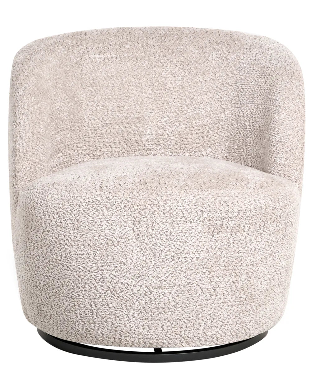 Swivel Armchair Chenille Beige Avelina
