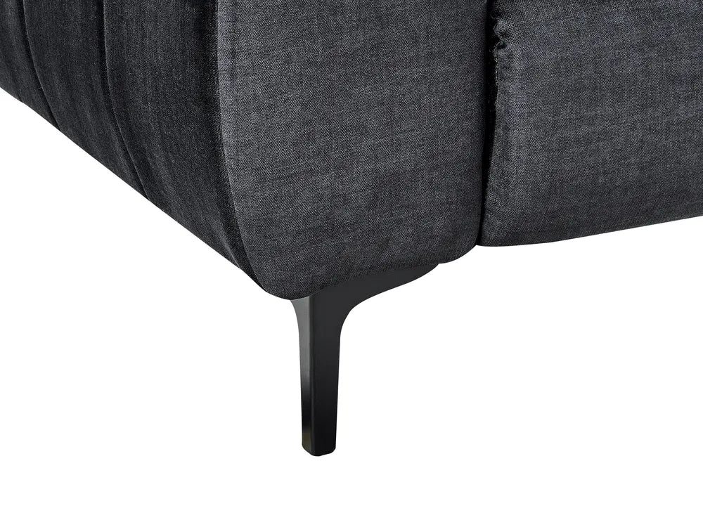 Sofa 2 Seater Velvet Black Caras