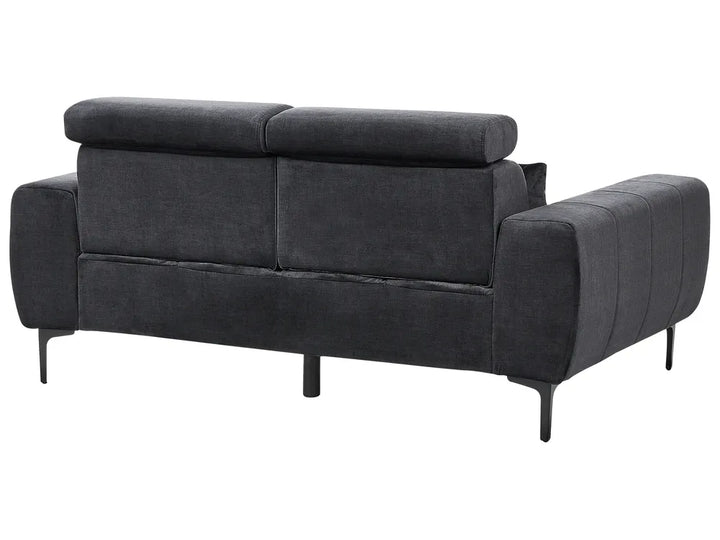 Sofa 2 Seater Velvet Black Caras