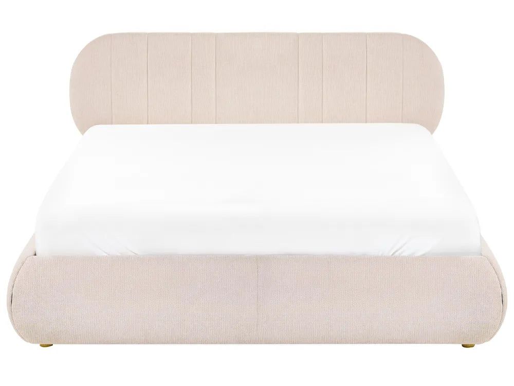 Ottoman Bed Fabric 160 x 200 cm (EU King Size) Light Beige Daizia
