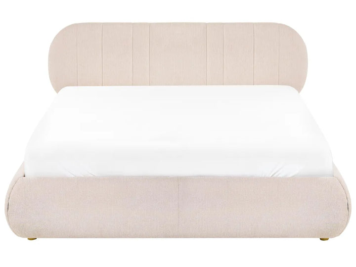 Ottoman Bed Fabric 160 x 200 cm (EU King Size) Light Beige Daizia