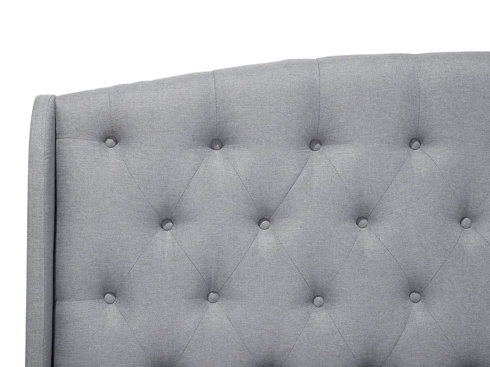Bed Fabric 180 x 200 cm (EU Super King) Light Grey Litta