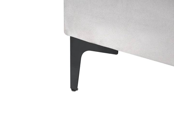 Bed Velvet 180 x 200 cm (EU Super King) Light Grey Hilbert