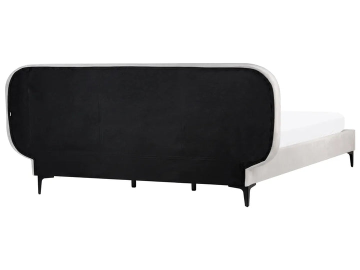 Bed Velvet 180 x 200 cm (EU Super King) Light Grey Hilbert