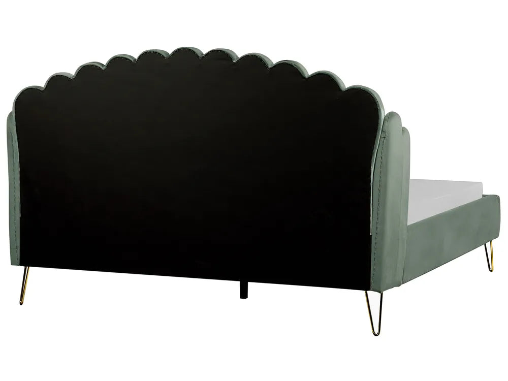 Bed Velvet 180 x 200 cm (EU Super King) Green Tryston