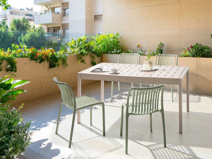 Bartica Garden Dining Table  154 cm 84 cm Beige