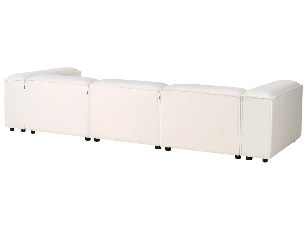 Modular Corner Sofa 4 Seater Boucle Off-White Left Hand Oakham