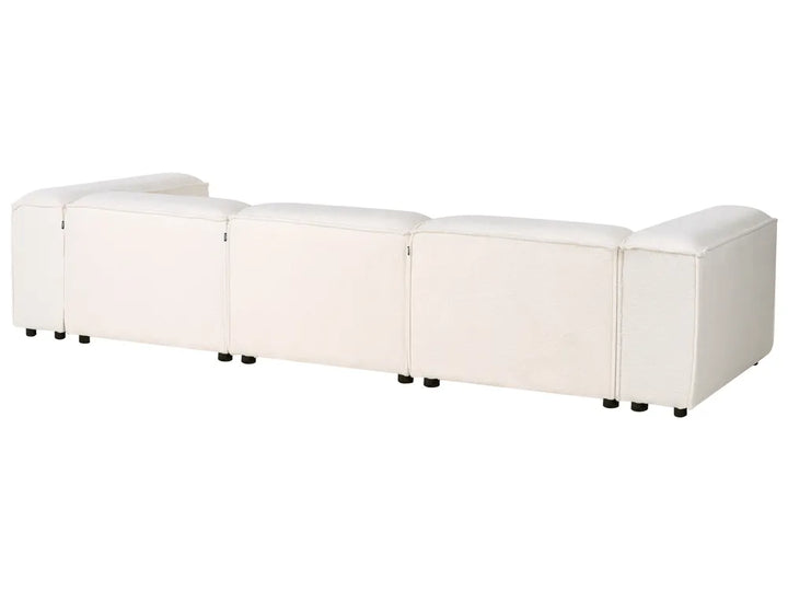 Modular Corner Sofa 4 Seater Boucle Off-White Left Hand Oakham