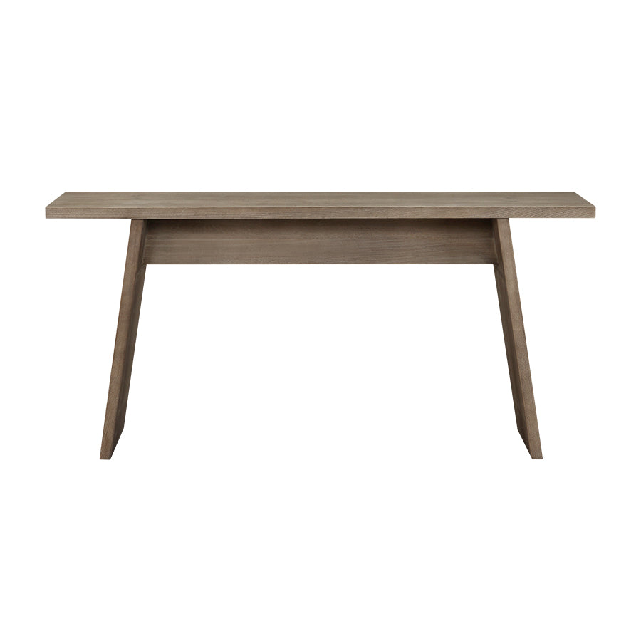 Wooden desk on a white background