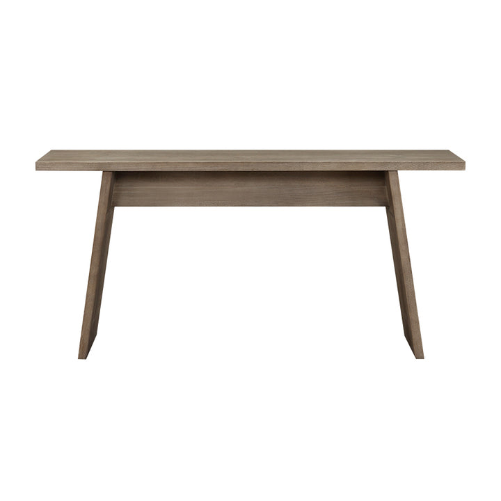 Wooden desk on a white background
