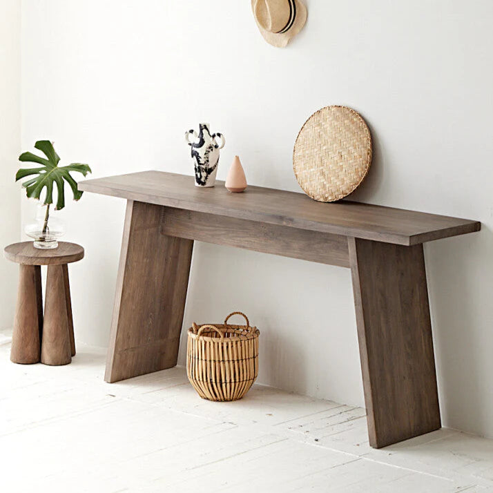 D.I. Designs Tibberton Solid Wood Carved Console Table