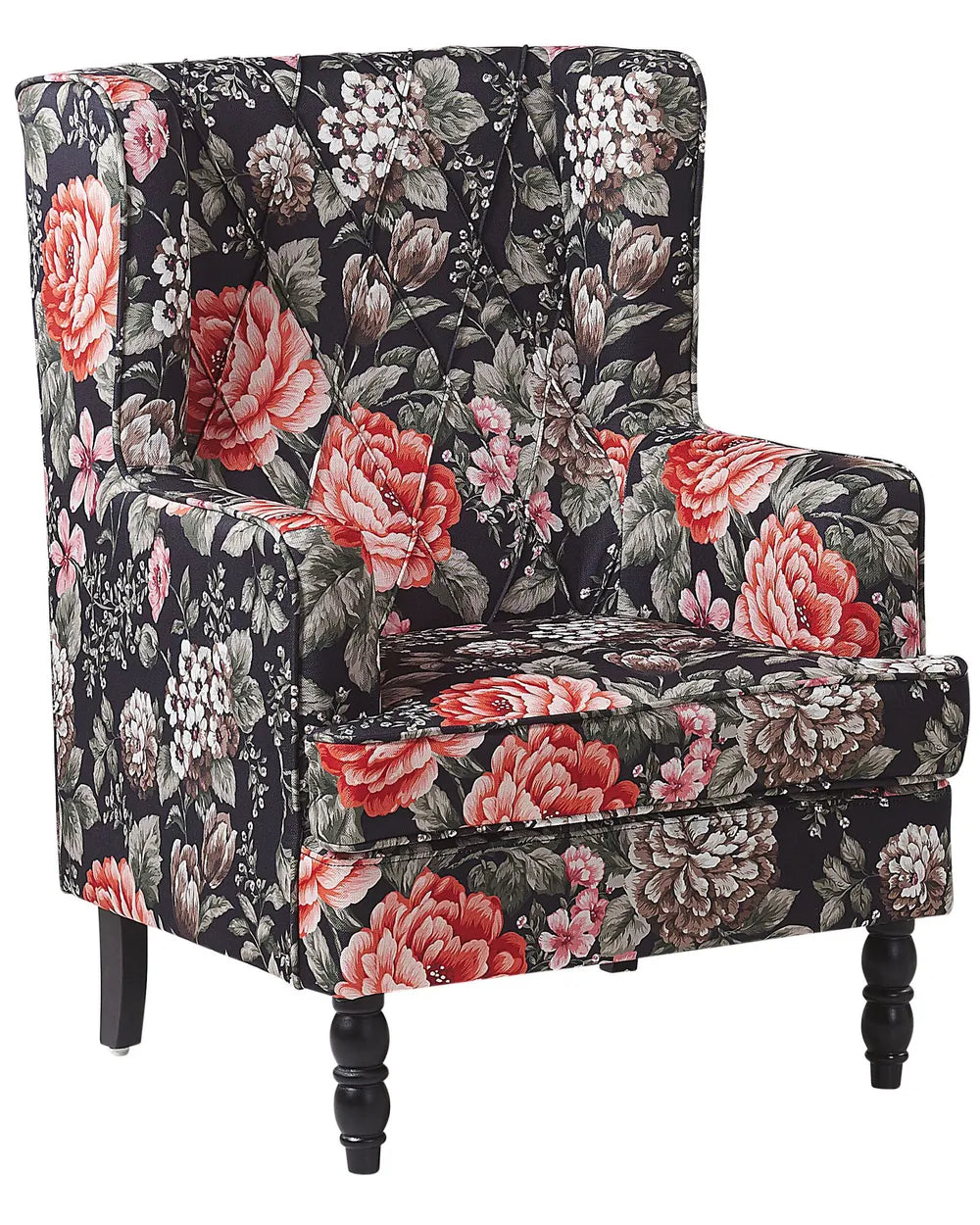 Armchair with Footstool Fabric Multicolour Ricki
