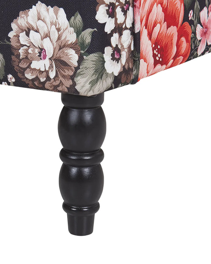 Armchair with Footstool Fabric Multicolour Ricki