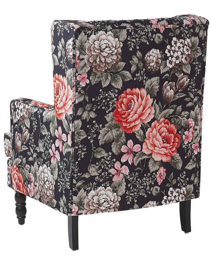 Armchair with Footstool Fabric Multicolour Ricki
