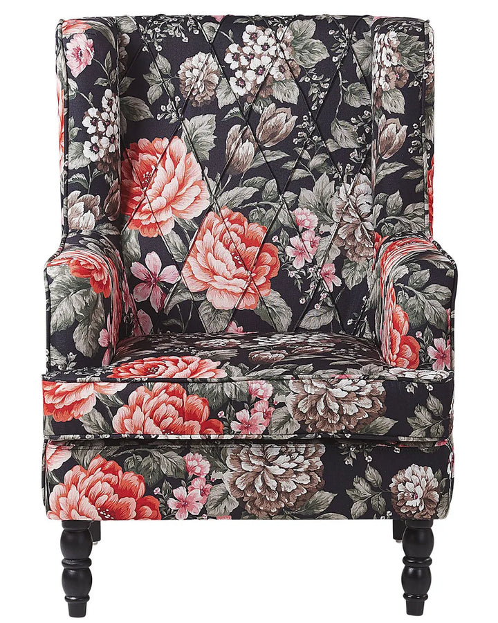 Armchair with Footstool Fabric Multicolour Ricki