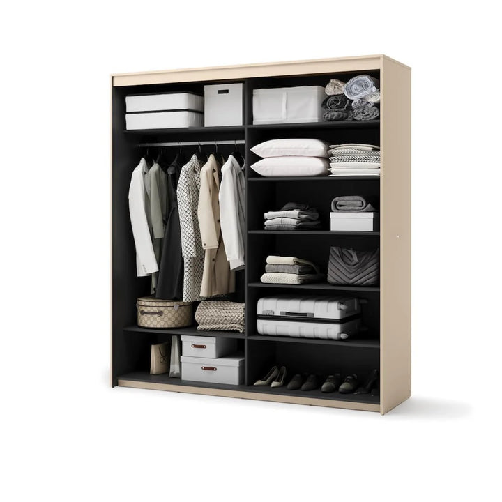 Trend TS-01 Sliding Door Wardrobe 200cm With LED Lighting