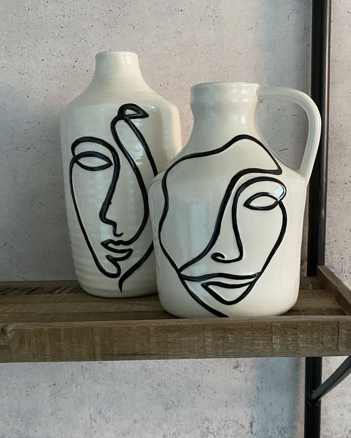 Agrinion Flower Vase Stoneware 19 cm White