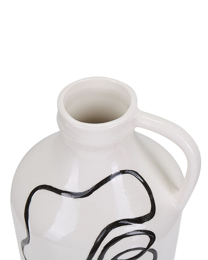 Agrinion Flower Vase Stoneware 19 cm White