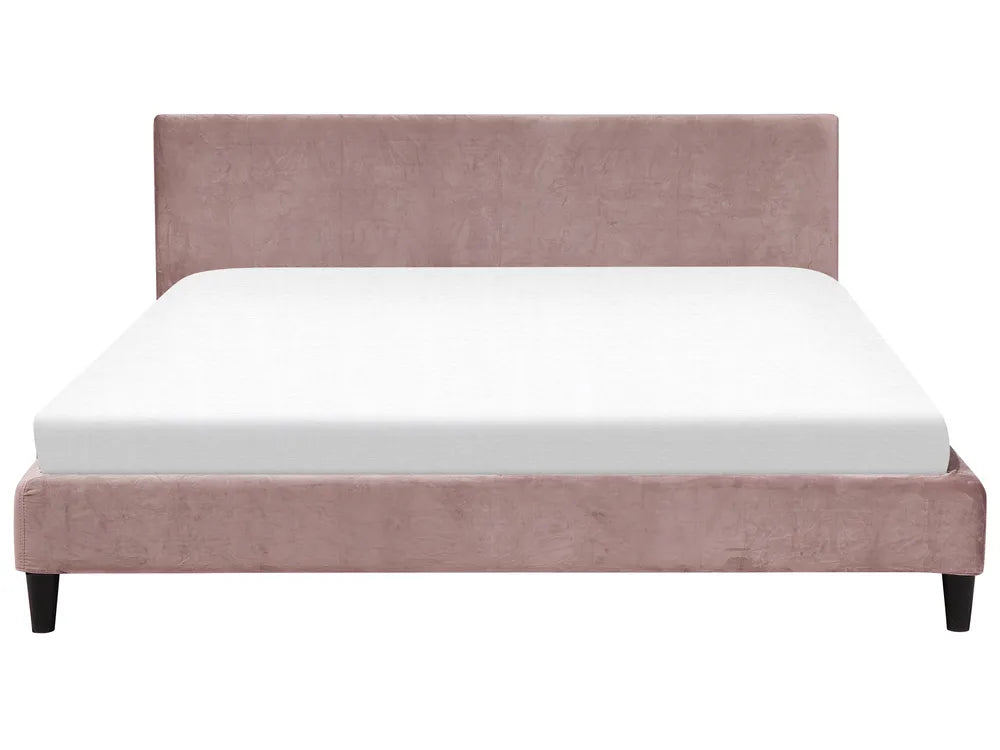 Bed Velvet 180 x 200 cm (EU Super King) Pink Candler