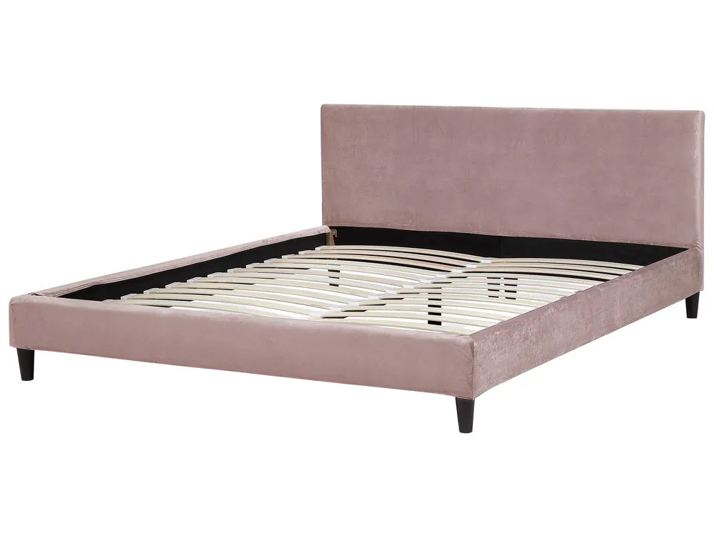 Bed Velvet 180 x 200 cm (EU Super King) Pink Candler