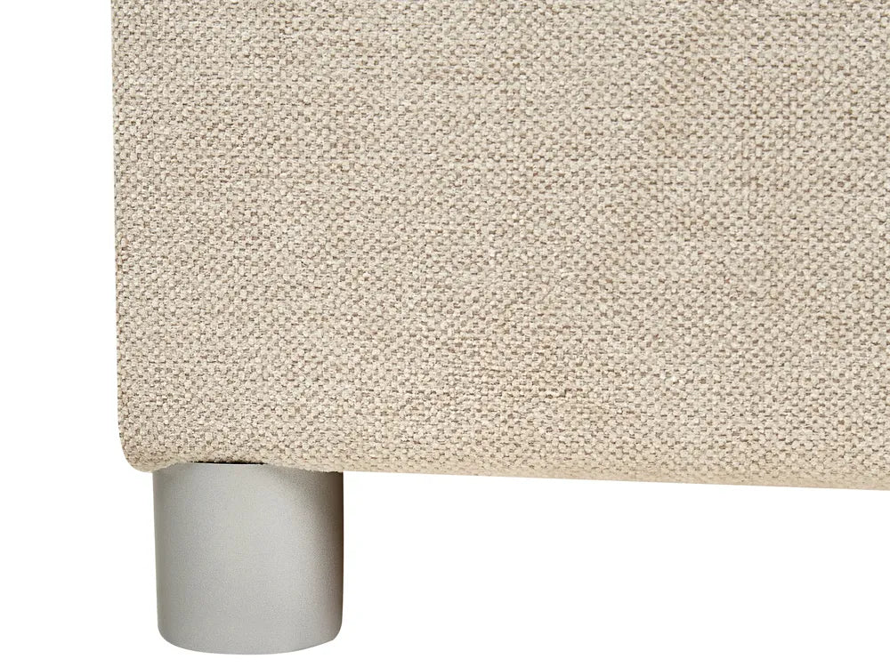 Divan Bed with Storage Fabric 180 x 200 cm (EU Super King) Light Beige Vivian