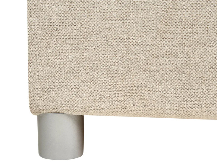 Divan Bed with Storage Fabric 180 x 200 cm (EU Super King) Light Beige Vivian