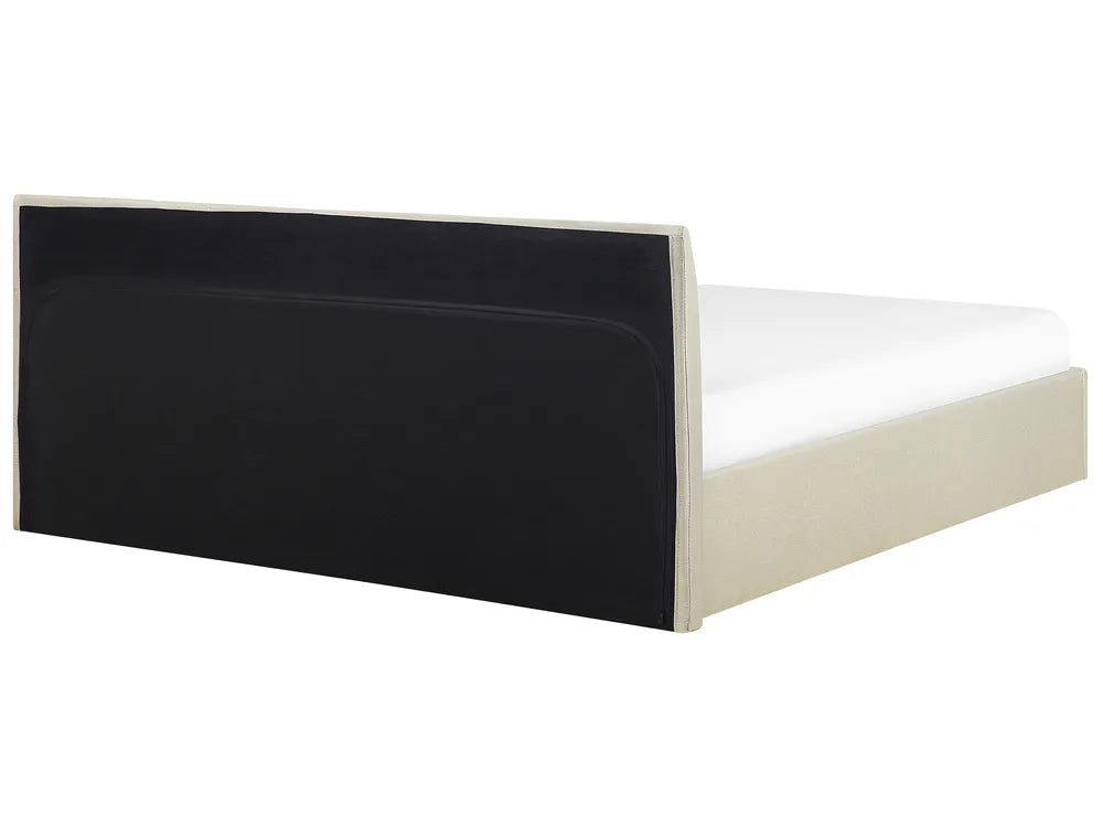 Ottoman Bed Fabric 180 x 200 cm (EU Super King) Light Beige Drew