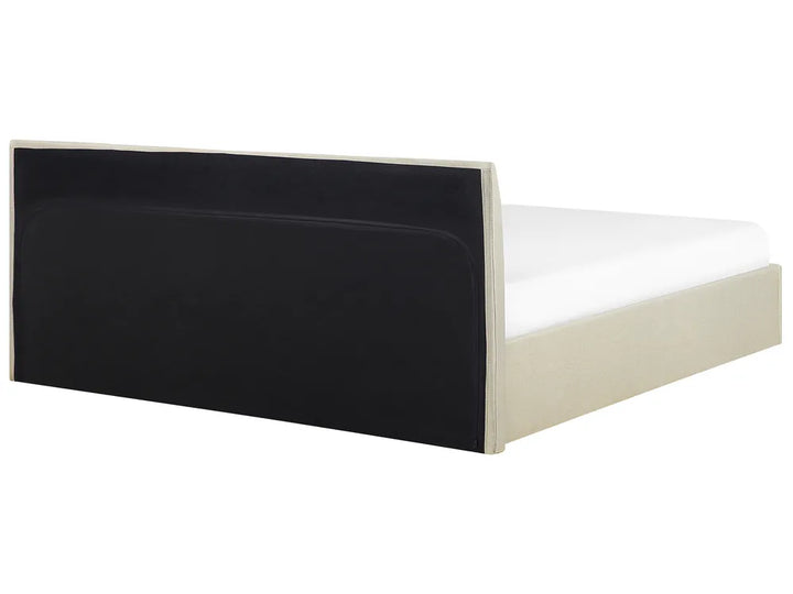 Ottoman Bed Fabric 180 x 200 cm (EU Super King) Light Beige Drew