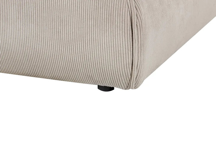 Bed Corduroy 180 x 200 cm (EU Super King) Taupe Jeffory