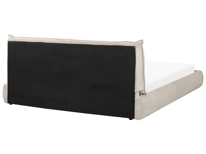 Bed Corduroy 180 x 200 cm (EU Super King) Taupe Jeffory