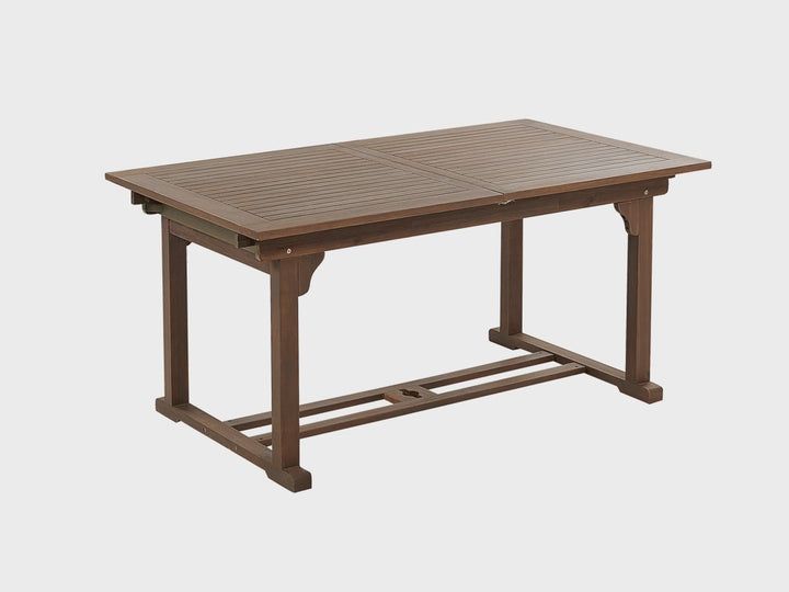 Amantea Extending Garden Dining Table 160/220 cm 90 cm Acacia Wood Dark Brown