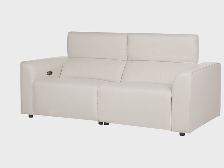 Ulven 2 Seater Fabric Electric Recliner Sofa with USB Port Light Beige