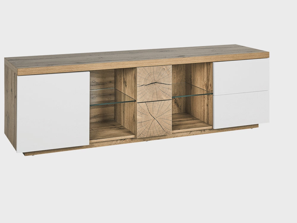 TV Stand Brown/ White Labonte