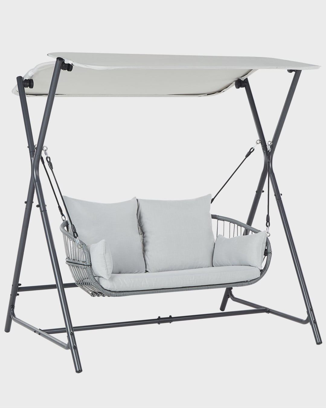 Fiastra Patio Swing Metal Light Grey