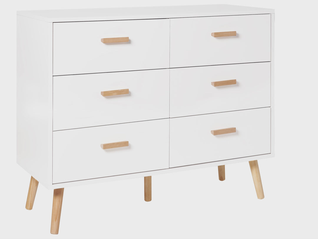 Sainz III 6 Drawer Chest White