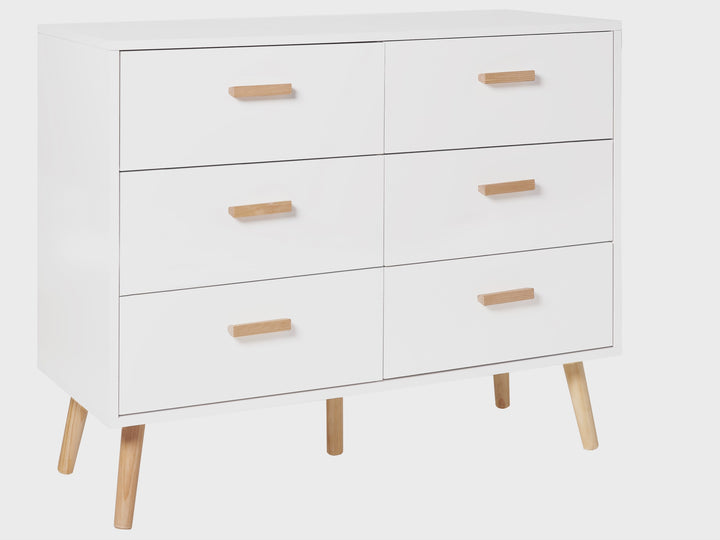 Sainz III 6 Drawer Chest White