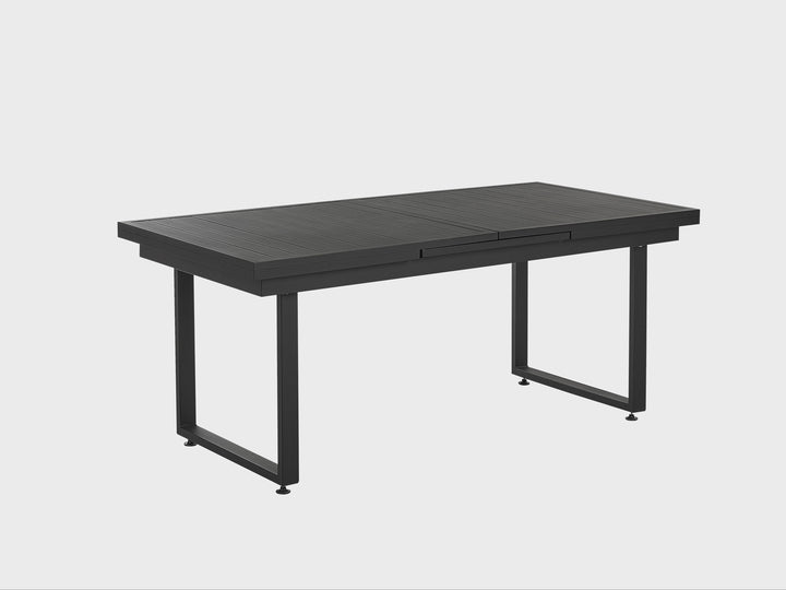 Valcanetto Extending Garden Dining Table 180/240 cm 90 cm Metal Black
