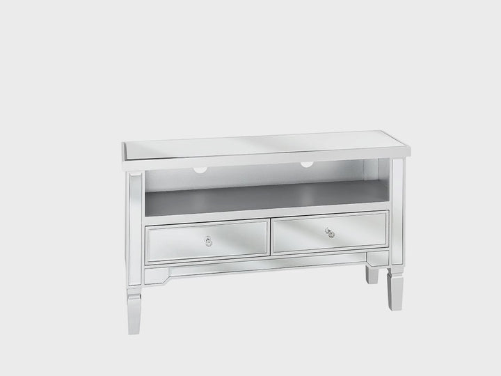 TV Stand Mirrored Silver Kyler