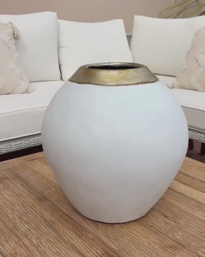 Lauri Decorative Vase Ceramic 33 cm White