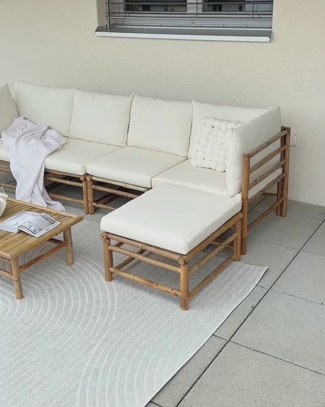 Cerreto Garden Coffee Table Bamboo Wood Brown