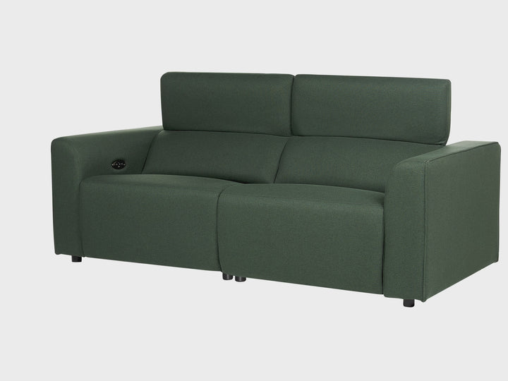 Ulven Fabric Electric Recliner Sofa with USB Port Green