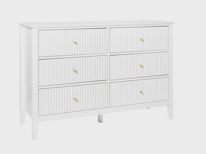 6 Drawer Chest White Bravura | Elegant Design